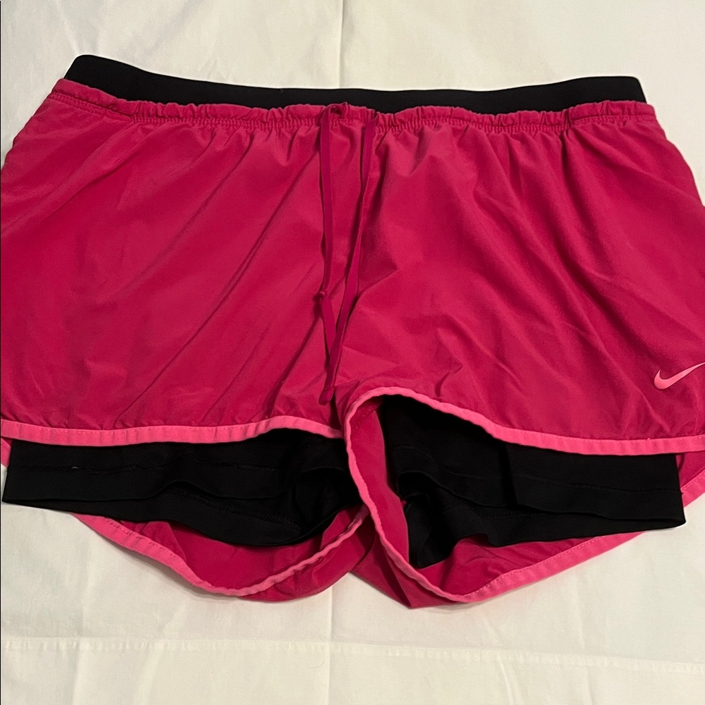 Nike Women's Athletic Shorts in Pink and Black